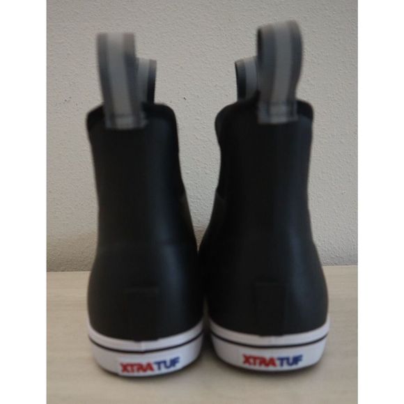 XTRATUF 008021HTM Men's Sz 8 Black/White Waterproof 6" Ankle Deck Boots - Picture 4 of 13